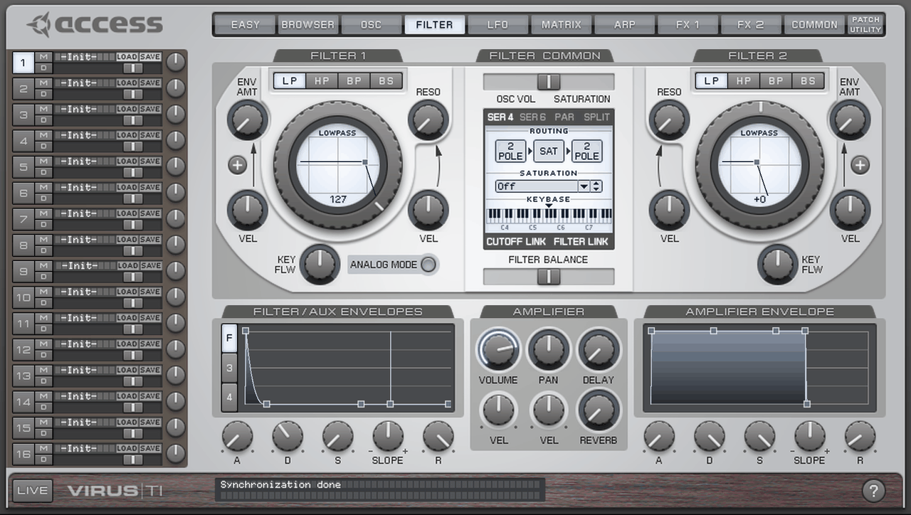 TI Revive Virus Control, the plug-in's filter page, drawn from the user's own Access files